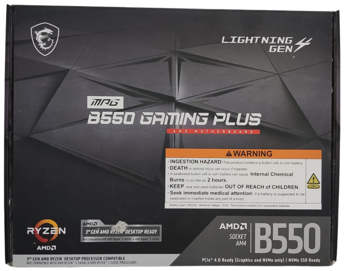 Placa-mãe MSI B550 Gaming Plus usada no setup